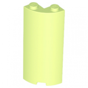 Cilinder kwart 2x2x5 Yellowish Green
